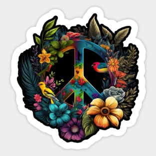 Floral Peace Designe #1 Sticker